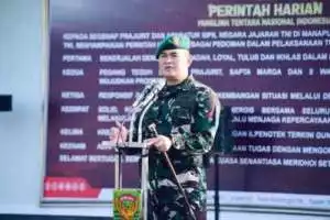 Korem 044/Gapo Menggelar Upacara Bulanan, Danrem : Musim Hujan, Jaga Keluarga Kita.