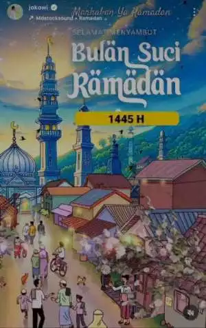 Presiden Jokowi: Selamat Menyambut Ibadah Puasa, Marhaban Yaa Ramadhan