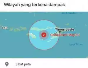 Gempa Magnitudo 6,1 Guncang Ende NTT, Tidak Berpotensi Tsunami