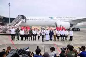 Presiden Lepas Pengiriman Bantuan Kemanusiaan untuk Palestina dan Sudan
