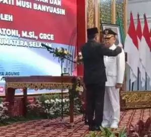 Sandi Fahlevi Resmi Menjabat Pj Bupati Muba 