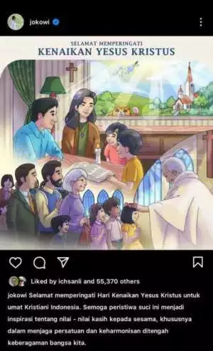 Presiden Jokowi: Kenaikan Yesus Kristus inspirasi nilai kasih