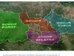 Kabupaten Bogor Bakal Dipecah Jadi 3 Kabupaten, ini Daftar kecamatan yang akan bergabung