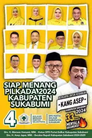 Golkar Raih 10 Kursi Modal Untuk Menangkan Asep Japar Menjadi Bupati Sukabumi