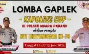 Polsek Muara Padang Ajak Masyarakat Lomba Gaple Dalam Rangka HUT Bhayangkara Ke-78