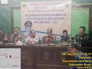 Desa Karyasari Gelar Pelantikan dan Pengukuhan Ketua RT dan RW Masa Bakti 2024-2029