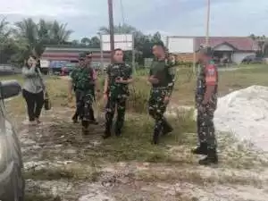 Dandim 1016/Plk Meninjau Pembangunan Kantor Makoramil 1016-04/Manuhing