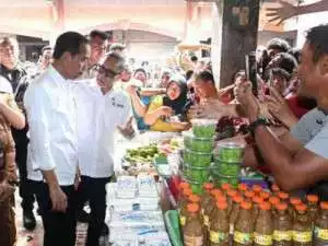 Kunjungi Pasar Mentaya, Presiden ingin pastikan ketersediaan bahan pangan di Kotawaringin