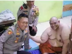 Polres Bogor Bantu Proses Pengobatan Singgih Sugiarto Pria Obesitas di Cibinong yang Menderita Sejak 3 Tahun Lalu