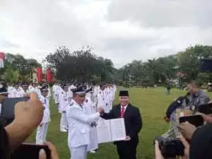 Upacara Pengukuhan Perpanjangan Masa Jabatan Kepala Desa dihadiri Dandim 1015/Sampit 