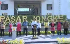 Presiden Jokowi kaget saat resmikan Pasar Jongke di Solo