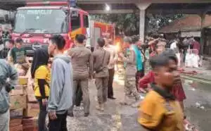 Polsek Ciampea Bersama Instansi Terkait Investigasi Penyelidikan Lanjut Terkait Terjadi Kebakaran Pasar Ciampea Endah Desa Ciampea