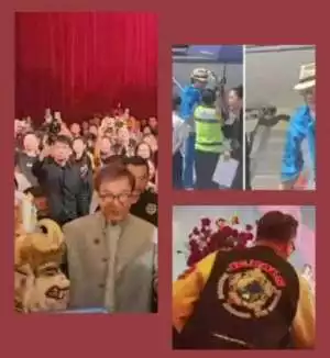 Jackie Chan hadiri acara malam, berikan Donasi sebesar US$ 100.000 dan Jaket senilai 75 Milyar