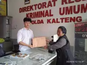 Dugaan tindak pidana keterangan palsu di PN Kasongan dilaporkan ke Polda Kalteng