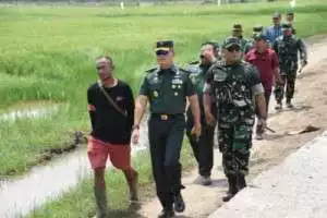 Danrem 044/Gapo Cek Pekerjaan Opla Kabupaten OKI