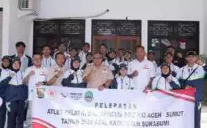Lepas KONTINGEN PON XXI , Bupati Sukabumi, Marwan Hamami Minta Para Atlet Untuk Tampil Maksimal