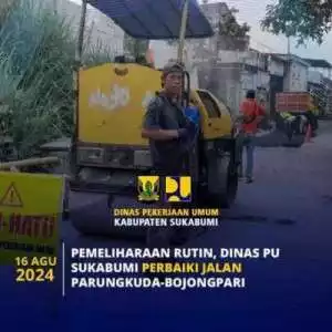 Pemeliharaan Rutin, Dinas PU Sukabumi Perbaiki Jalan Parungkuda-Bojongpari