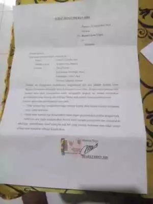 "Resmi Mengundurkan diri dari Jabatan Kepala Desa Waetuo"