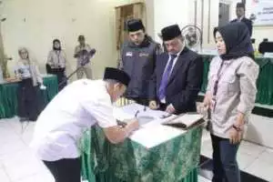 Panwaslu Kecamatan Sukabumi Lantik 78 Pengawas Tempat Pemungutan Suara
