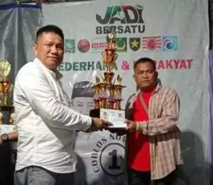 Pemuda Kebon Cabe Dukung Paslon JADI Lewat Turnamen Kebon Cabe Cup