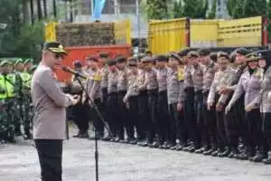Polres Bogor Bersama Jajaran Personil Polda Jabar Dan Secholder Lainnya Berhasil Amankan Debat Publik Pamungkas Pilgub Jabar 2024.