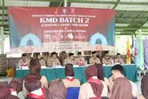 Buka KMD (Kursus Mahir Dasar) Universitas Nusaputra, SEKDA Sukabumi H.Ade Suryaman "Peningkatan Kapasitas Sumberdaya Gerakan Pramuka"