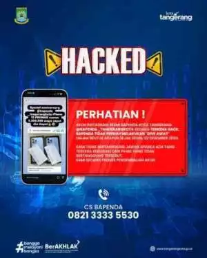 Akun Resmi Bapenda Pemerintah Kota Tangerang Diretas, Ini Penjelasan dan Himbauan Kepala Bapenda Kiki Wibhawa