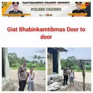Giat Sambang Bhabinkamtibmas Polsek Cigudeg Door to door kepada Warga Binaan Desa Bunar Kecamatan Cigudeg.