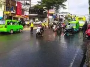 Satuan Lalu Lintas Polsek Bogor Selatan Beraksi, Tak Mengenal Musim.