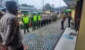 Kapolsek Cigudeg Pimpin Apel Pengamanan malam Natal tahun Baru 2024-2025