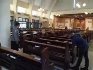 Pastikan Keamanan dan kelancaran Rangkaian Ibadah Natal 2024 Hari ini Personil Polsek Gunung Putri Giat Cooling Sistem Monitoring dan Pengecekan Gereja Steril Aman Kondusif Untuk Peribadatan Perayaan Natal 2024 Umat Kristiani.