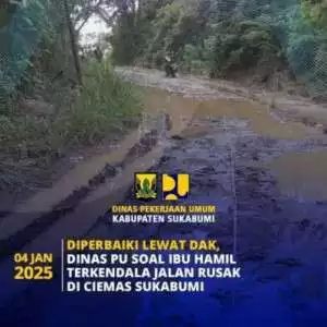Diperbaiki Lewat DAK, Dinas PU Soal Ibu Hamil Terkendala Jalan Rusak Di Ciemas Sukabumi