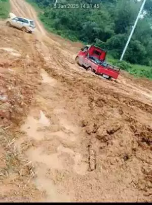 Jalan menuju katingan hulu rusak masyarakat mengeluh