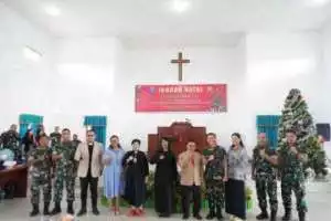 Anggota Kodim 1016/Plk Turut Memeriahkan Perayaan Natal Prajurit TNI Dan PNS Se-garnizun Palangka Raya