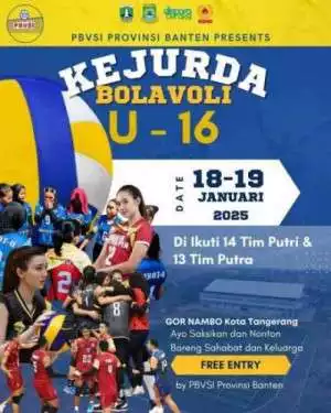 Pengembangan Atlet Muda Berbakat Kota Tangerang, Sukseskan Kejurda Bola Voli U-16 Banten 2025