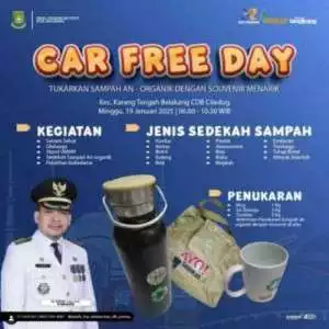 Ayo Tukar Sampah Jadi Ragam Souvenir Menarik, Gratis di CFD Kecamatan Karang Tengah.