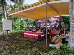 Polsek SP Padang Lakukan Penanaman Jagung Serentak Di Dua Lokasi.