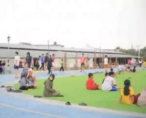 Lampu Penerangan Terpasang di Alun-alun Ciledug Kota Tangerang, Kian Nyaman dan Estetik 