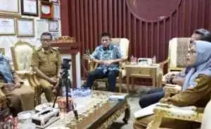 Bupati Lanosin Ikuti Panen Raya Hanpangan Pangan Jagung Desa Sabalio Kecamatan Bunga Mayang