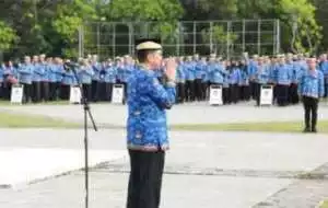 PJ Bupati Tangerang Andi Ony Pamit selesai Apel pada Aparatur Sipil Negara 
