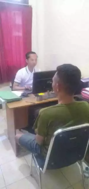 Polsek Klapanunggal Berhasil Mengamankan Pelaku Penusukan yg Videonya Viral di Media Sosial.