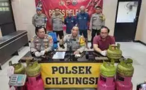 Polsek Cileungsi Berhasil Ungkap Tindak Pidana Dari Banyak Berita Yang Beredar Terkait Penyalahgunaan Gas LPJ 3 Kg Bersubsidi.