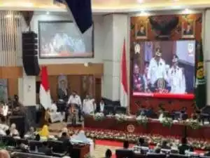 Bupati Bogor Rudy Susmanto Sampaikan Pidato Perdana di Tempat Bersejarah, di DPRD Kabupaten Bogor.