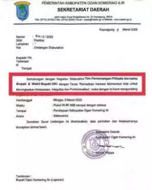 IWO Indonesia Kritisi Undangan Silaturahmi Sekda OKI Diduga Bernuansa Politik