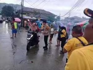 Kapolres Bogor Laksanakan Bansos Kepada Anak Yatim Menjelang Buka Puasa Di Mako Polres Bogor.