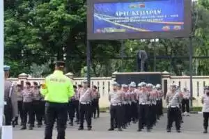 Kapolres Bogor Pimpin Langsung Apel Gelar Pasukan Pengamanan Malam Takbir Diwilayah Hukum Kabupaten Bogor.