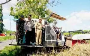 Dandim 0708/Purworejo Hadiri Panen Raya Serentak Padi Bersama Presiden Prabowo Secara Daring