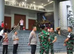 Polsek Dramaga Sambang Warga Sampaikan Himbauan Ajak Jaga Kondusifitas.