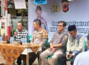 Polsek Dramaga Sambang Warga Sampaikan Himbauan Ajak Jaga Kondusifitas.