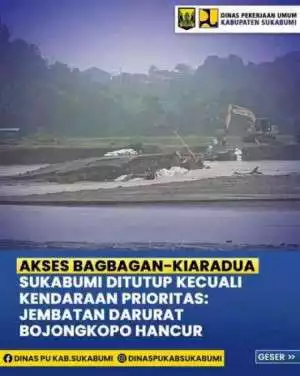 Jembatan Darurat Diterjang Banjir, Akses Jalan Nasional Bagbagan–Kiaradua Ditutup Total
